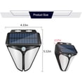 thumbnail image 3 of Luces solares para exteriores | LED sensor de movimiento 38 LED súper brillantes | 3 modos | Luz de pared de seguridad impermeable IP65 para cerca, patio, jardín, patio de entrada, puerta de entrada, 3 of 8