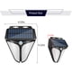 thumbnail image 3 of Luces solares exteriores | Lámpara LED de pared con sensor de movimiento | 38 LEDs súper brillantes | 3 modos | Impermeable IP65 | Iluminación de seguridad para jardín, cerca, patio, puerta, 3 of 9