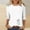 (Fashion 254)White, variant on Aimik Women's 3/4 Sleeve T Shirt Floral Print Crew Neck Tee Soft Stretchy Loose Fit Casual Layering T Shirt