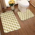 thumbnail image 2 of Yiaed Cartoon Honey Pot Bee Sunflower Print Bathroom Mat Set 2 Pieces Mat Anti-Skid Pad Ultra Soft and Absorbent Bathroom Bath Mat Contour Bath Rugs for Toilet Base, 2 of 6