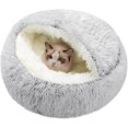thumbnail image 1 of Camas calmantes para Perros y Gatos con Funda con Capucha,Cama esponjosa de Piel sintética Antideslizante,Cama autocalentable para Mascotas para acurrucarse, 1 of 9