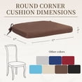 thumbnail image 2 of Outdoor Chair Cushions, 17" x 17" x 2" Patio Chair Cushions for Outdoor Furniture, Indoor Dining Seat Chair Pads with Ties, for Patio, Garden, Living Room, 2 of 7