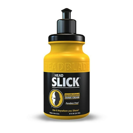 HeadBlade HeadSlick Shave Cream 8 oz for Smooth Headshaving for Bald Men, Helps with Irritation, Redness, & Razor Burn