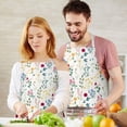 thumbnail image 3 of Pioneer Flower Floral Print Pattern Apron-Garden Aprons for Women with Pockets-Cotton Linen Waterproof Kitchen Cooking Gardening Aprons Adjustable for Kitchen,Cooking,BBQ and Salon 33x27 Inch, 3 of 7