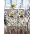 thumbnail image 3 of Vintage Flowers Rectangle Tablecloth, Spring Pink Green Floral Country Leaves Birds Waterproof & StainResistant Tablecloth, Washable Oil-proof Table Cover for Dining/Party/Wedding/Buffet 60x84 In, 3 of 9