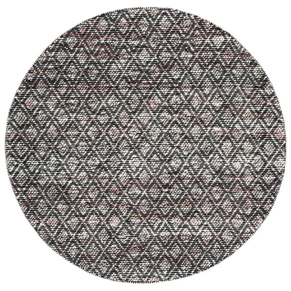 SAFAVIEH Natura Harold Diamond Area Rug, Ivory/Red, 6' x 6' Round