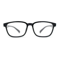 Kids Soft TR90 Plastic Rectangle Blue Light Filtering Computer Glasses Black