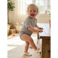 thumbnail image 5 of Cenuakty Infant 0-18M Baby Summer Jumpsuit Solid Color Ribbed Short Sleeve Round Neck Romper Cute Bodysuit, 5 of 9