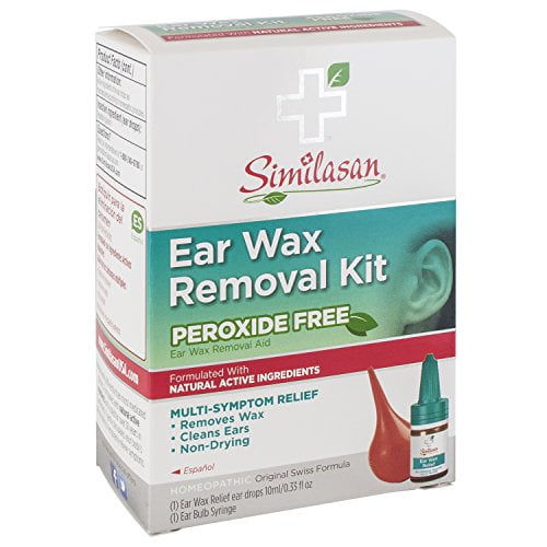 Similasan Ear Wax Removal Kit, 0.33 Ounce Bottle, Ear Drops with Bulb Syringe, Temporary Ear Relief, Remove Ear Wax, Clean Ears
