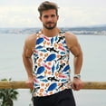 thumbnail image 6 of Pofeuu Cute Sea Animals Print Men's Workout Tank Tops Sleeveless Muscle Gym Shirt Quick Dry-3X-Large, 6 of 7