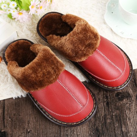 Autumn Winter Cotton Women Slip On Slippers Comfortable Non