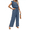 Blue, variant on Jumpsuits for Women 2025 Summer Ruffle Sleeves Square Neck Rompers Drawstring Overalls with Pockets Royal Blue S