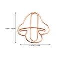thumbnail image 4 of Miangastore Document Organization Paper Clip Rose Gold 30Pcs 1.2x1.2x0.08In, 4 of 8