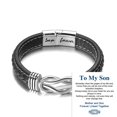 thumbnail image 1 of Pulsera de cuero de acero inoxidable para viajeros de moda europea y americana Pulsera de acero inoxidable con giro magnético lovemyson para hombre, 1 of 6