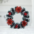 thumbnail image 6 of Grrvtrz Artificial Winter Wreath Christmas Wreath Artificial Hanging Wreath Suitable for Front Door Fireplace Stair Railing Christmas Party Decoration,Holiday Products,Christmas Decorations, 6 of 6