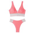 thumbnail image 2 of BeAi High Cut Swimsuits for Women 2 Piece Bathing Suit for Women 2 Piece Bikini Triangle Swimwear for Women 2 Piece Sexy Tankini Swim Top Twist Front Adjustable Spaghetti Straps Previous Orders, 2 of 3