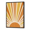 thumbnail image 3 of Designart 'Minimal Bright Shining Orange Sun Rays II' Modern Framed Canvas Wall Art Print, 3 of 5
