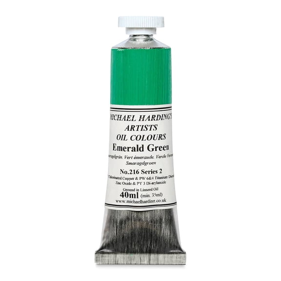 Michael Harding Artists Oil Color - Emerald Green, 40 ml tube