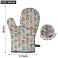 thumbnail image 6 of Pioneer Flower Floral Print Pattern Oven Mitt 2-Pack Set, Heat Resistant Kitchen Gloves, 7.7" X 12", 6 of 6