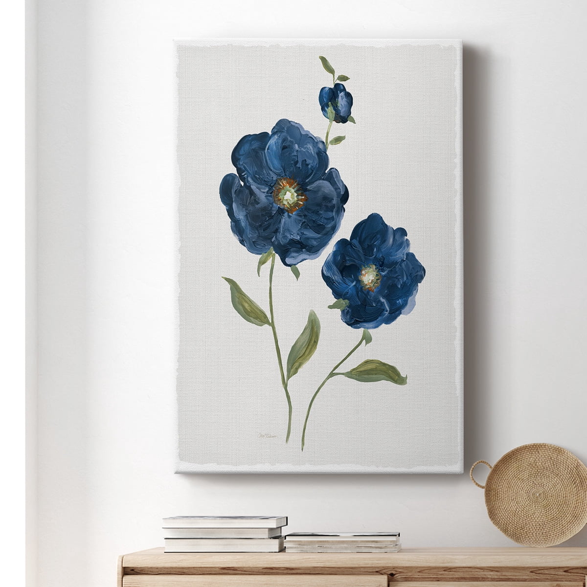 Blue Poppies Premium Gallery Wrapped Canvas - Ready to Hang