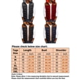 thumbnail image 2 of MAWCLOS Veste pour Homme Sans Manches Doudoune Gilets à Capuche Col Manteau Extérieur Thermique Extérieur à Blocs de Couleur Chandails à Capuche Manteau Rouge 3TG, 2 of 2