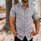 thumbnail image 3 of Camisa de manga corta de lino y algodón de alta calidad, ropa de gimnasio transpirable, secado rápido, Fitness, Top informal para exteriores, verano, novedad de 2023, 3 of 4