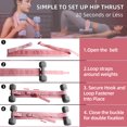 thumbnail image 4 of CRAZYROPE Hip Thrust Belt Glute Bridge Pad Workout with Dumbbells, Pink, 4 of 5