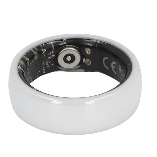Smart Fitness Ring, Control Ceramic Smart Health Ring for Swimming Black,White