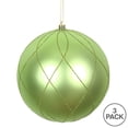 thumbnail image 2 of Vickerman N170754D 6 in. Celadon Matt Glitter Swirl Ornament Ball - 3 per Box, 2 of 3