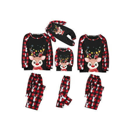 

Afunbaby Holiday Christmas Matching Pajamas Set Family Sleepwear Outfit for Couples Children Baby