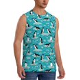 thumbnail image 2 of Balery Penguins On The Ice In The Sea Camisetas sin mangas para hombre, absorbe la humedad y protege contra el mal olor.-3X-Large, 2 of 7