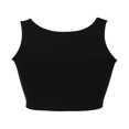 thumbnail image 3 of Women Rhinestone Camisole Y2K Mushroom Pattern Crop Tank, 3 of 8