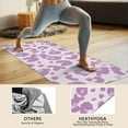thumbnail image 4 of Pink and Purple Of Leopard Print Hot Yoga Mat Towel Non Slip for Hot Yoga - Quick-Drying Yoga Mat Cover with 4 Corner Pockets with Travel Bag - Hot Yoga Towel Non Slip 74"x26", 4 of 6