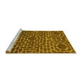 thumbnail image 2 of Ahgly Company Machine Washable Indoor Round Abstract Yellow Modern Area Rugs, 7' Round, 2 of 4