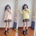 thumbnail image 5 of Japan school sweater Spring and autumn 100% V-neck cotton knitted sweater JK uniforms cardigan multicolor girls student cosplay, 5 of 5
