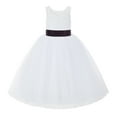 thumbnail image 2 of Ekidsbridal White Lace Back Tutu Tulle Flower Girl Dress Christening Gown 212noFT 7, 2 of 3