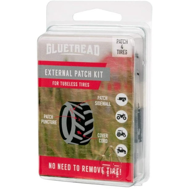 GlueTread External Patch Kit for Tubeless Tires No Need to Remove