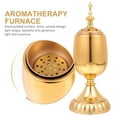 thumbnail image 6 of Soimiss 1Pc Iron Craft Censer Golden Desktop Incense Burning Holder with Fine Workmanship, 6 of 6