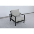 thumbnail image 2 of Atlantis Aluminum Frame Club Chair in Brown with Beige/Off White Cushion, 2 of 5