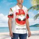 thumbnail image 3 of Balery Watermelon Gnome Camisas hawaianas de manga corta para hombre, camisas playeras de corte holgado, camisas de vacaciones con botones,Medium, 3 of 7