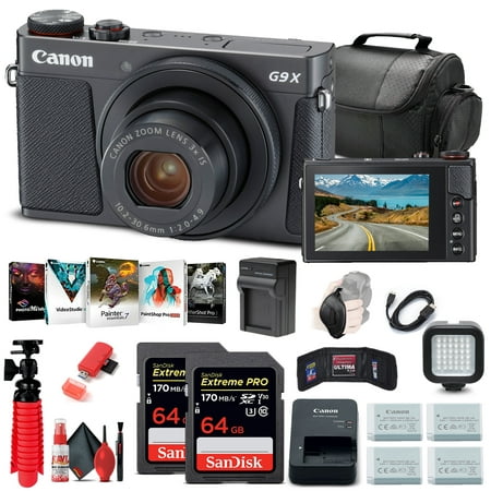Canon PowerShot G9 X Mark II Digital Camera (1717C001) + 2 x 64GB Cards + More