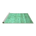 thumbnail image 2 of Ahgly Company Machine Washable Indoor Rectangle Abstract Turquoise Blue Contemporary Area Rugs, 5' x 7', 2 of 4