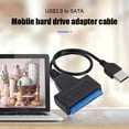 thumbnail image 3 of Cable adaptador de disco duro Cable convertidor USB 2.0 a SATA compatible con UASP de 22 pines para HDD SSD de 2,5 pulgadas JShteea Nuevo, 3 of 9