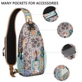 thumbnail image 2 of Travel Sling Bag Bohemian Tribal Hiking Sling Backpack Casual Bag for Men Women, 2 of 6