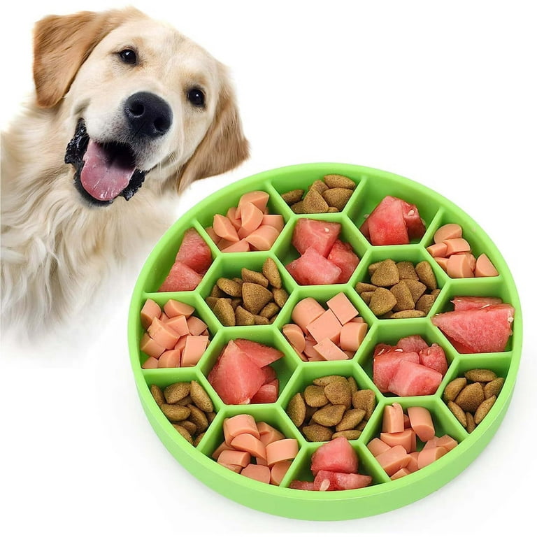 Slow Feeder Dog Bowls for Large Dogs Anti-Chocking Slower Feeder Dog Puzzle  Bowl Pet Slow Eating Interactive Bloat Stop Dog Food Bowl