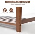 thumbnail image 6 of Shoe Bench with Hidden Drawer and Side Holder, 2 Tier Entryway Bench with Storage 27.6 in, Bamboo Shoe Rack with Cushion for Entryway Hallway Living Room Bedroom, 6 of 8