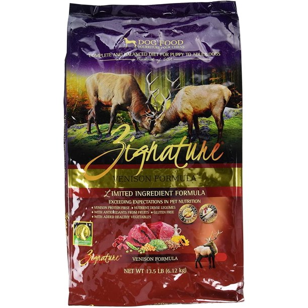 Zignature Venison Dog Food 12.5 Lb Bag. Grain Free / Gluten Free