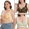 thumbnail image 5 of Valcatch Plus Size Women's Front Button Bra - Wide Shoulder Straps, Wireless & Lace Design for Big Busted, 5 of 9