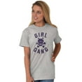thumbnail image 5 of Girl Gang Punk Kittycat Crossbones Women's Graphic T Shirt Tees Brisco Brands L, 5 of 5