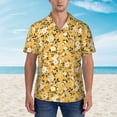 thumbnail image 4 of Lsque Daisies Flowers pattern Hawaiian Shirt for Men, Unisex Summer Beach Casual Short Sleeve Button Down Shirts-Small, 4 of 9